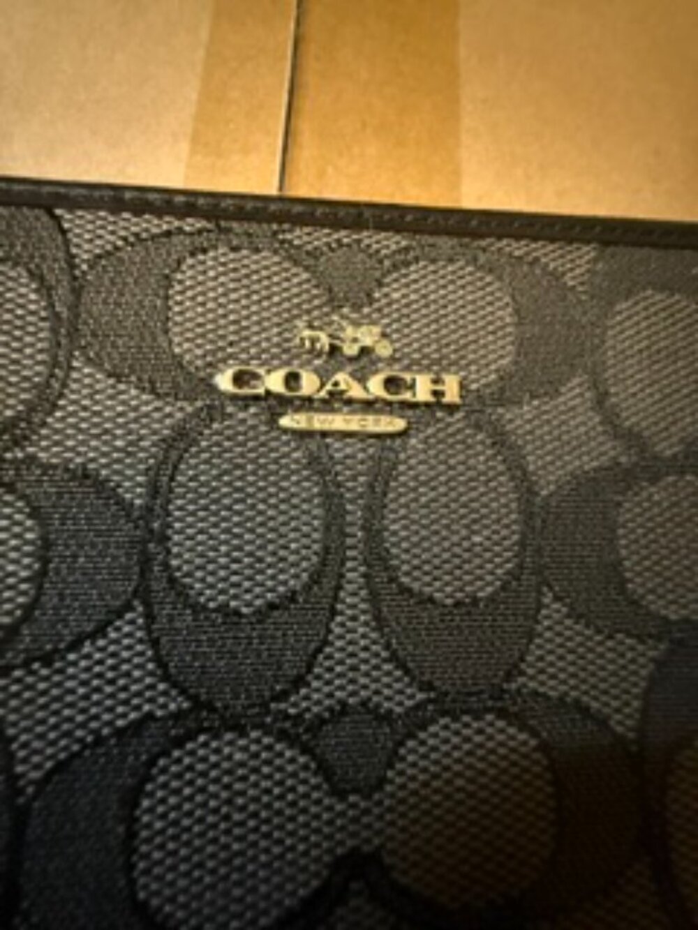 Coach Signature Zip Around Wallet